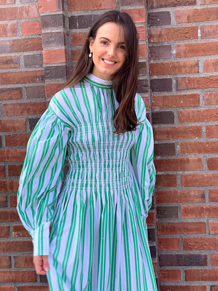Bilde av Ganni F5741 Stripe Cotton