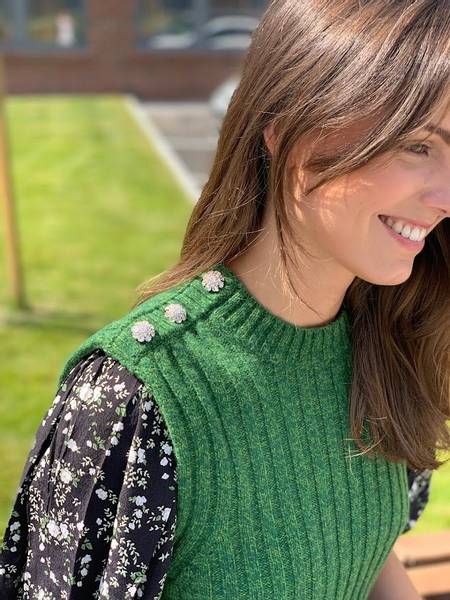Bilde av Ganni K1574 Vest Kelly Green
