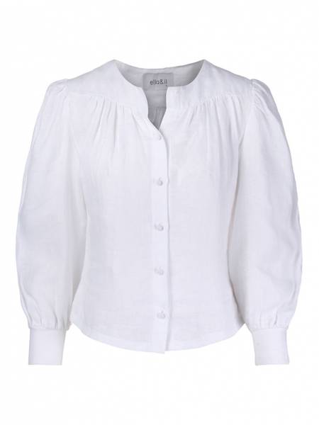 Bilde av ella&il Ane Linen Shirt Hvit