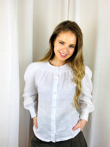 Bilde av ella&il Ane Linen Shirt Hvit