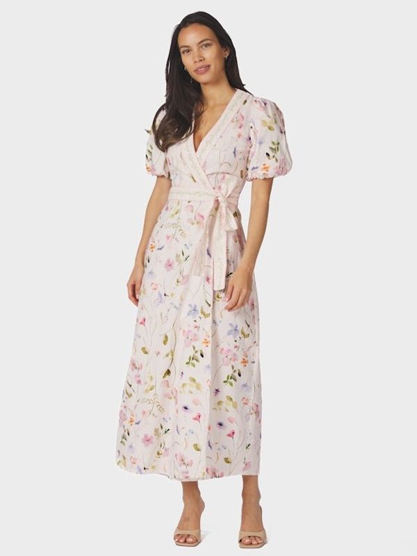 Neo Noir Clarine Flowe Dress Off White