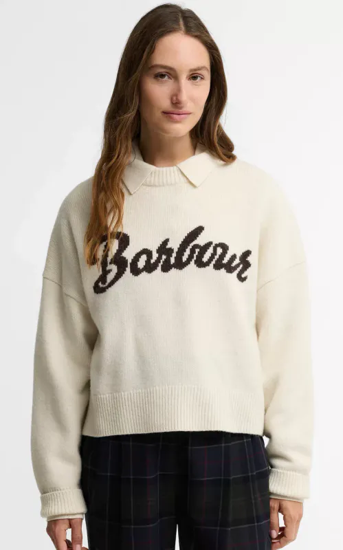 Barbour Ivybridge Knit Jumper Ecru