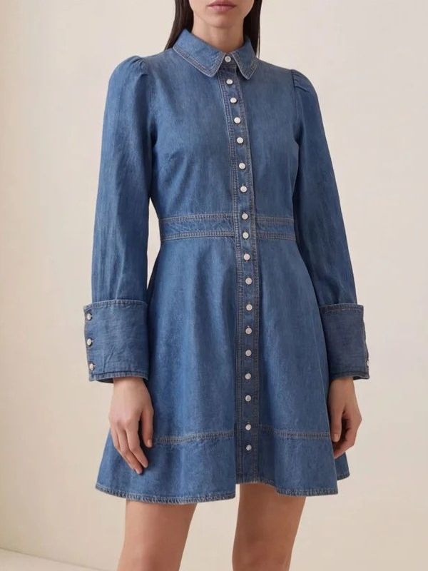By TiMo Denim Mini Dress French Blue