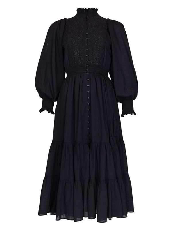 By TiMo Cotton Slub Midi Dress Black