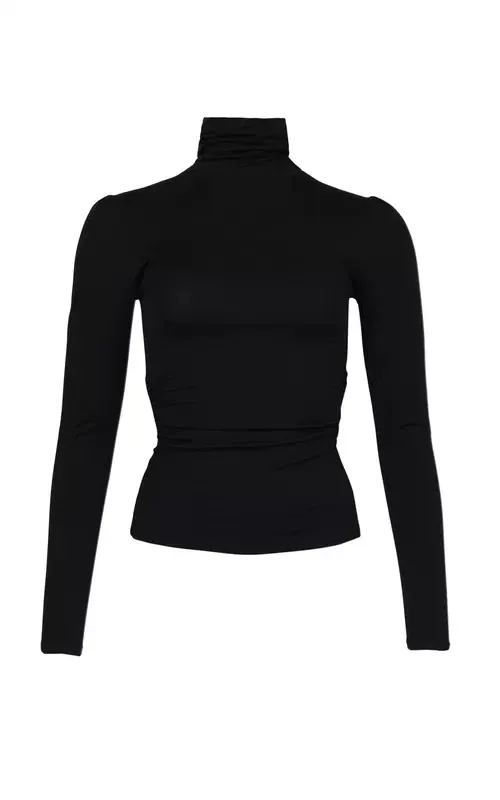 By TiMo Jersey Turtleneck Black