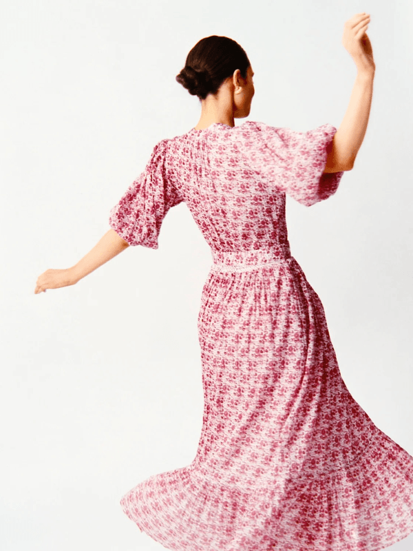 By Timo Twisted Midi Dress Wildflowers