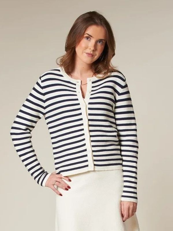 Arnie Says Bella Links Stripe Cream/Dk Navy