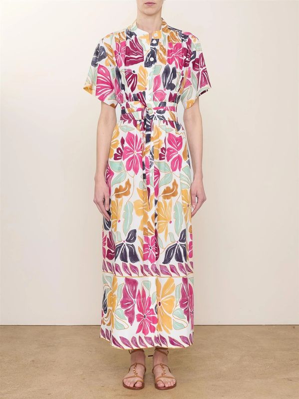 Vanessa Bruno Ghala Dress Creme Multicolor