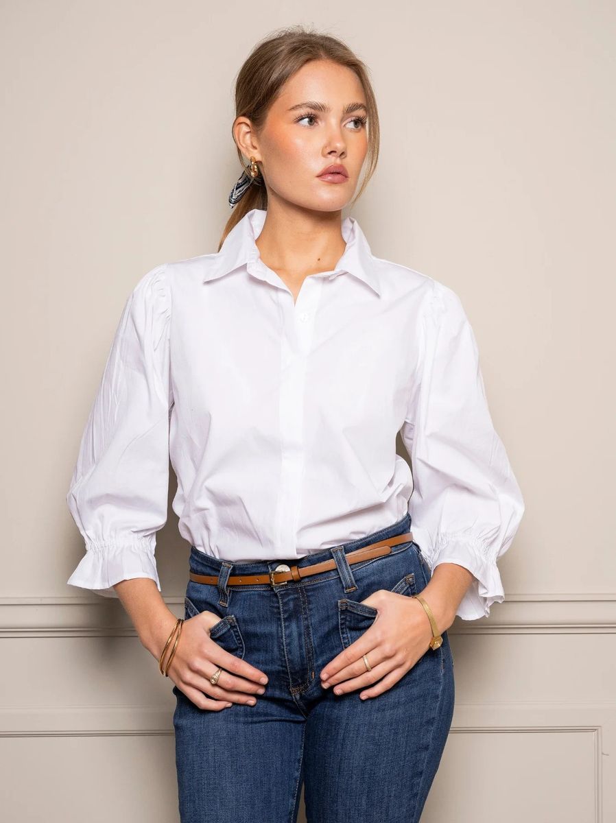 MissMaya Amy Shirt Sugar White Poplin