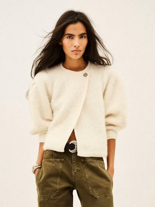 Hovedbilde ba&sh Fida Cardigan Ecru
