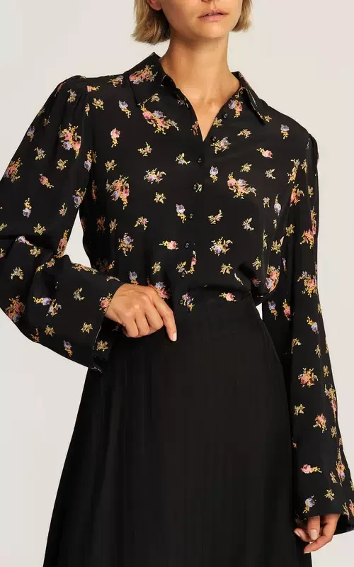 By TiMo Viscose Blouse Midnight Flowers