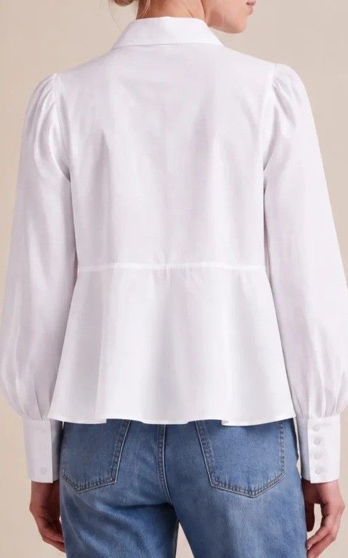 By TiMo Poplin Peplum Blouse White