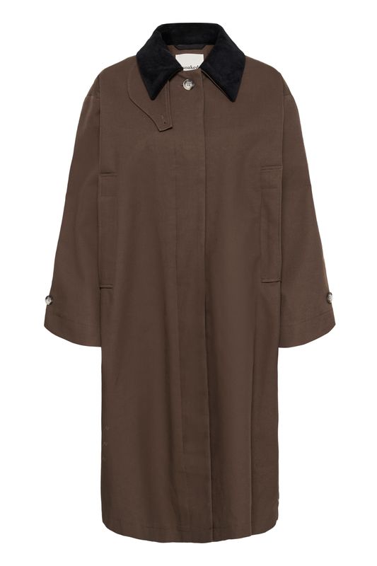 Soaked in Luxury Jennah Cade Coat Chocolate Brown