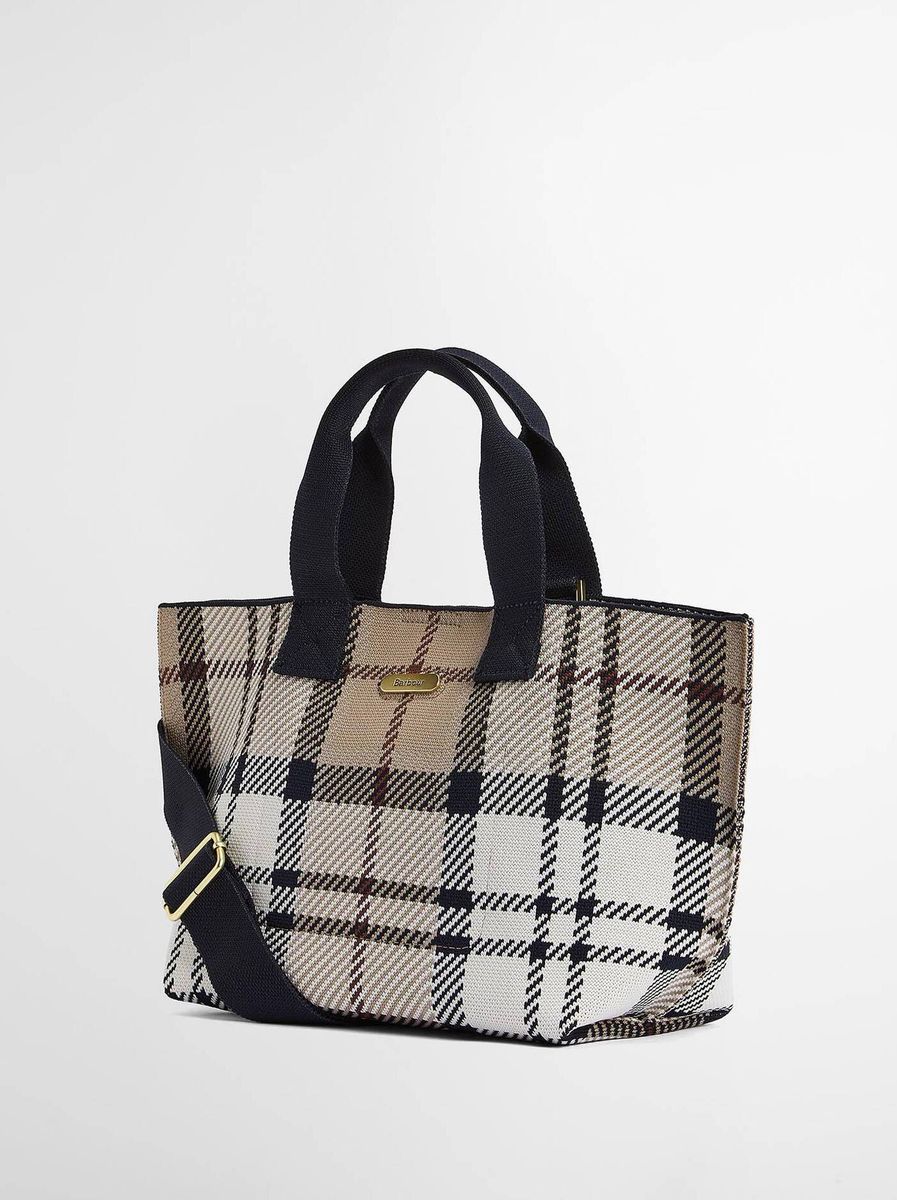 Barbour Layla Mini Tote Bag Rosewood Tartan