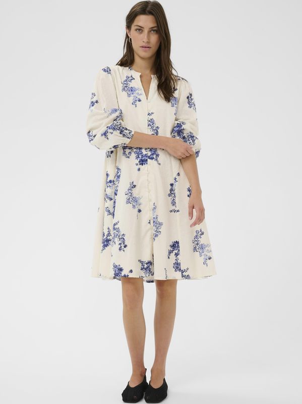 Part Two Avira Dress Blue Shadow Flower Print