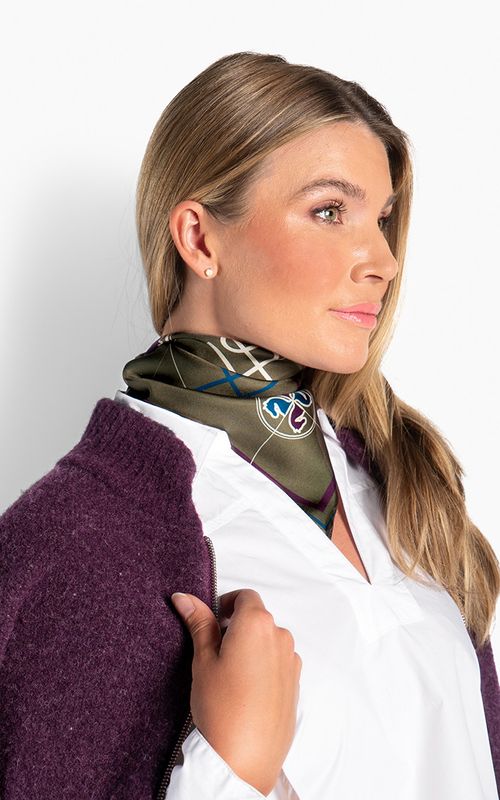 HÉST Annie Silk Scarf Small Sea Turtle