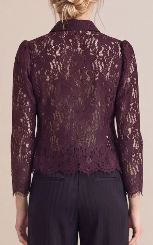 By TiMo Lace Shirt Burgundy