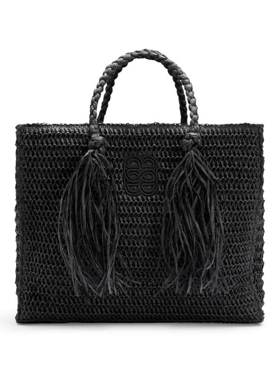ella&il Rikke Straw Bag Black