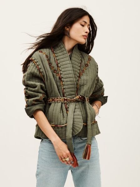 Hovedbilde ba&sh Cocoon Jacket Green