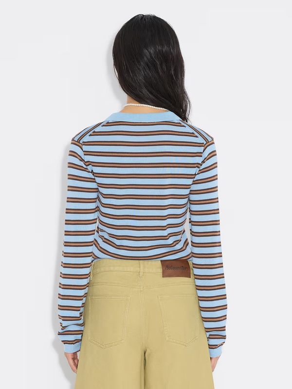 Holzweiler Florence Stripe Polo Blue Mix