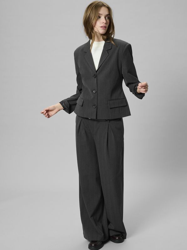 My Essential Wardrobe Luna Shaped Blazer Asphalt
