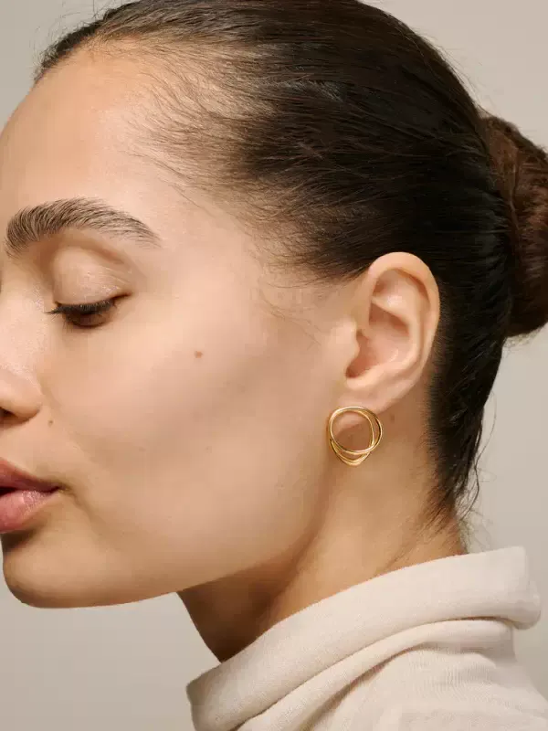 Enamel Copenhagen Studs Bellu Gold