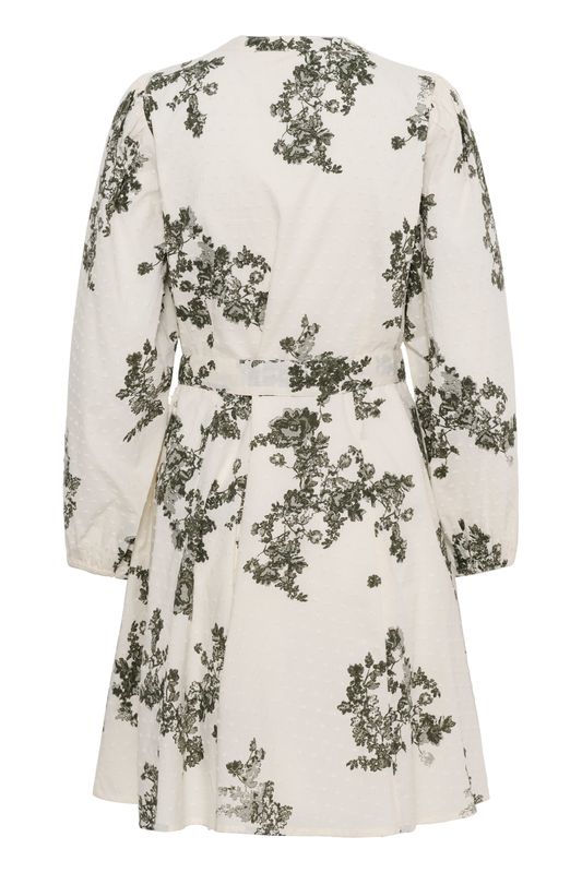 Part Two Avira Dress Smokey Olive Shadow Flower