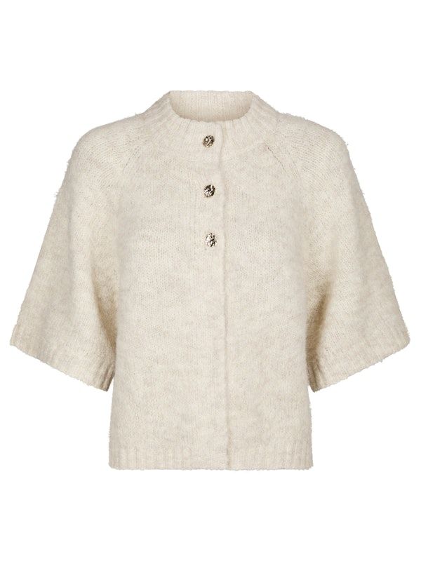 Neo Noir Benuta Fluffy Knit Cardigan Ivory