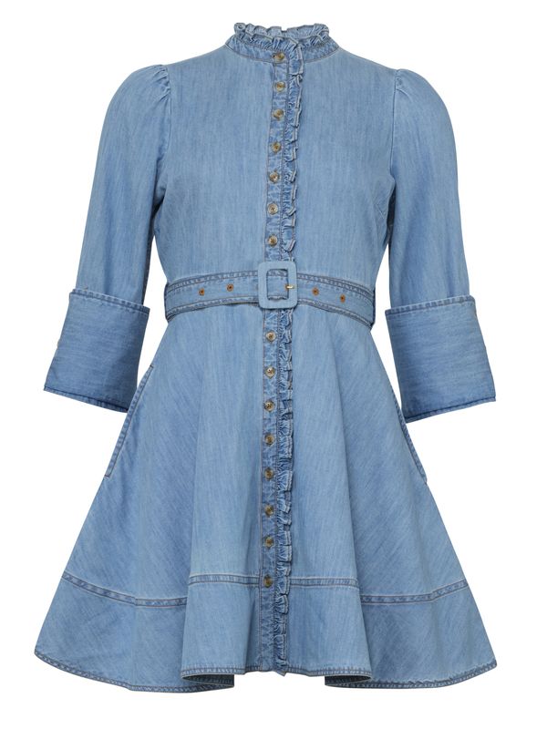 By Timo Denim Mini Dress Light Blue