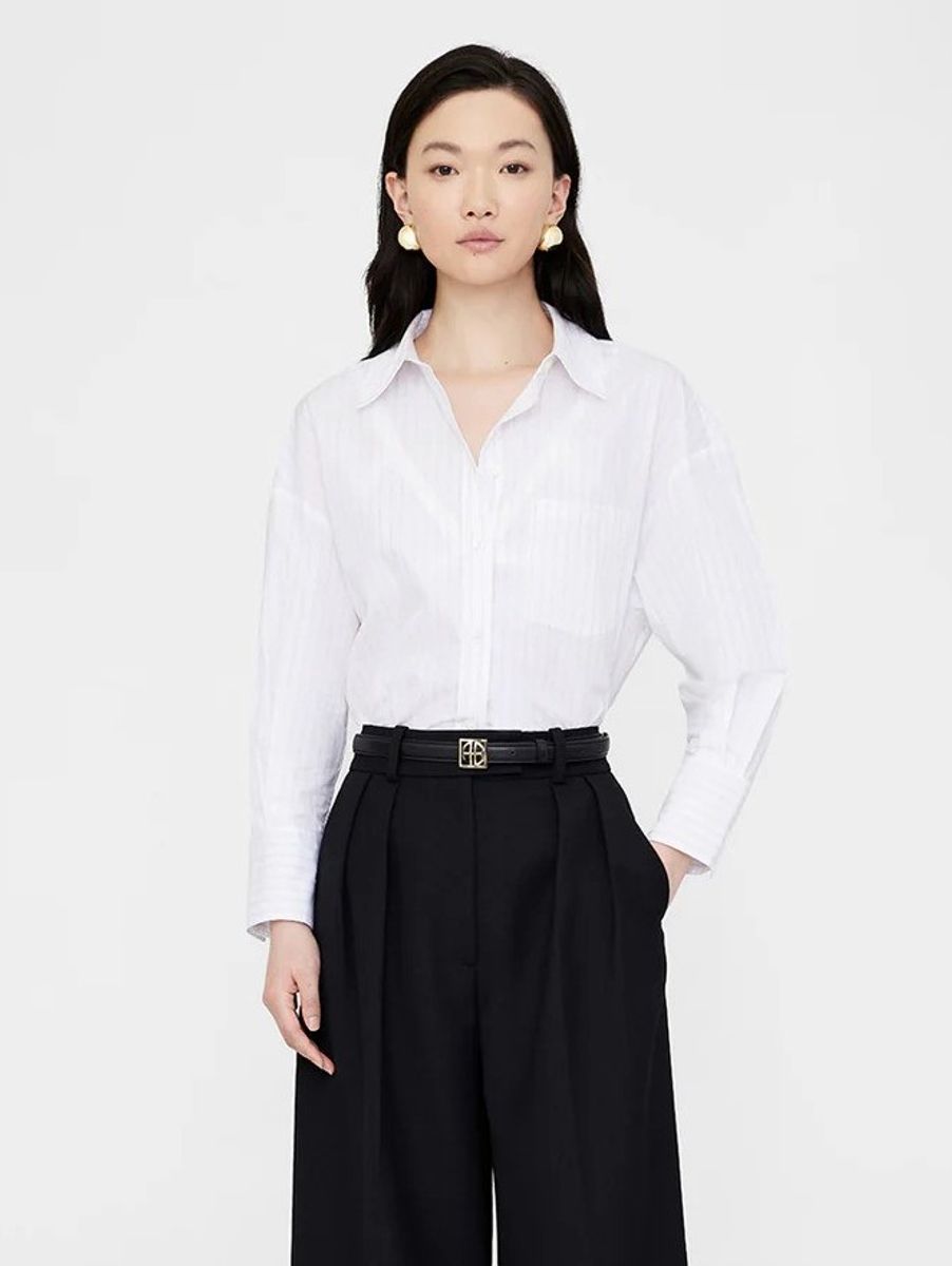 anine bing mika shirt black