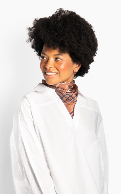 HÉST Annie Silk Scarf Small Thrush