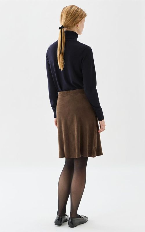 Busnel Alianne Suede Skirt Espresso