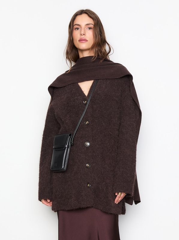 Camilla Pihl Paula Knit Cardigan Dark Brown