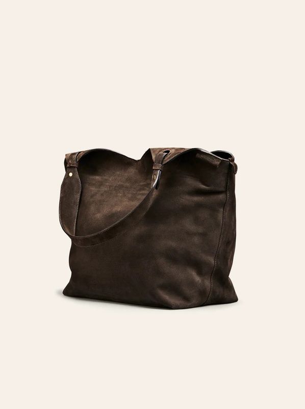 CalaJade Soho Shoulder Bag Umber Suede