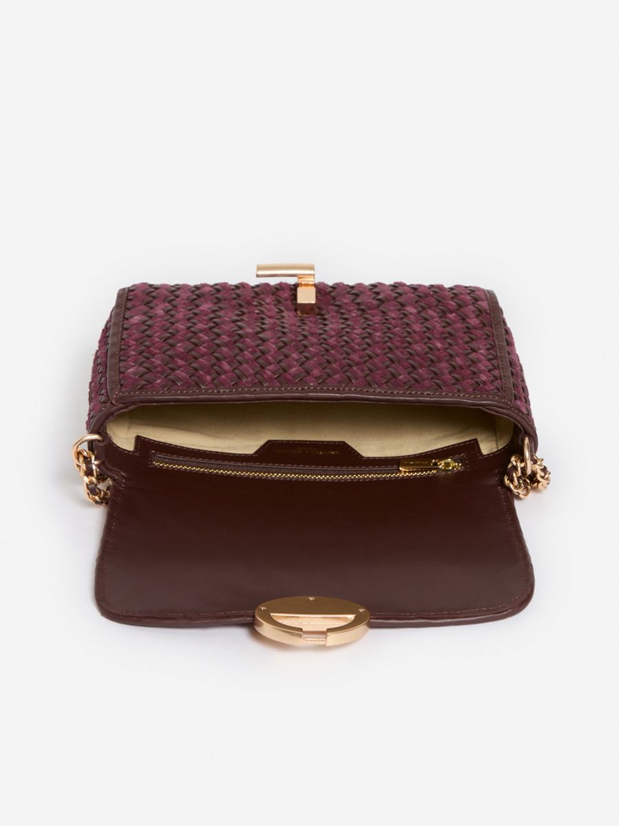 Vanessa Bruno Moon Moyen Bag Bordeaux