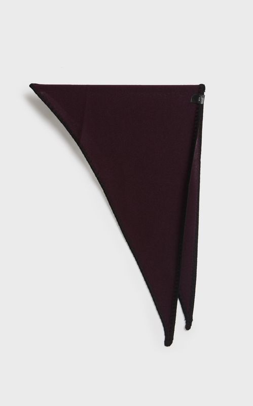 AKS Label Mina Stitched Merino Scarf Burgundy