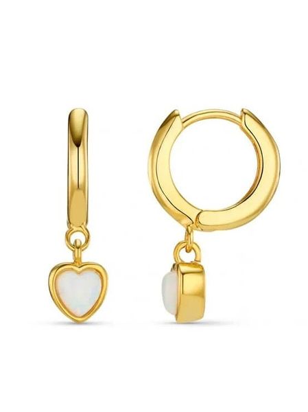 Hovedbilde Orelia Opal Heart Drop Huggie ...